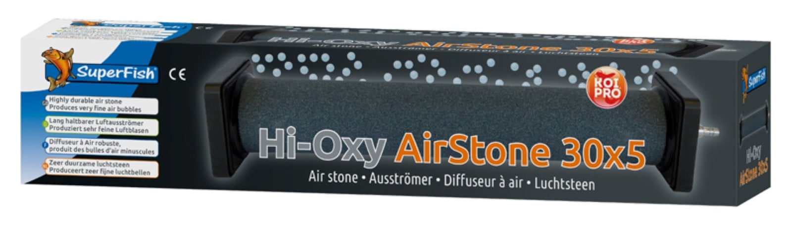 SuperFish Koi Pro Hi Oxygen Koi Airstone 30x5cm van Aquadistri