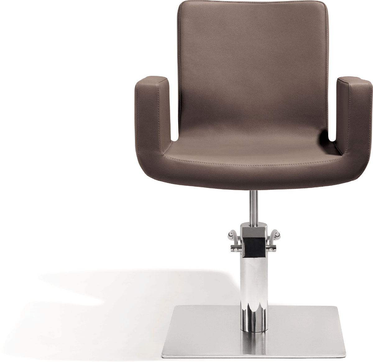 Sibel Attractio Friseurstuhl Braun mit Quadratischer Basis SN-0180521
