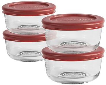 Anchor Hocking 1 cups Clear Food Storage Container Set 4 pk