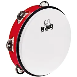 Nino Percussion 8" ABS Tambourine, Red - Tambourin