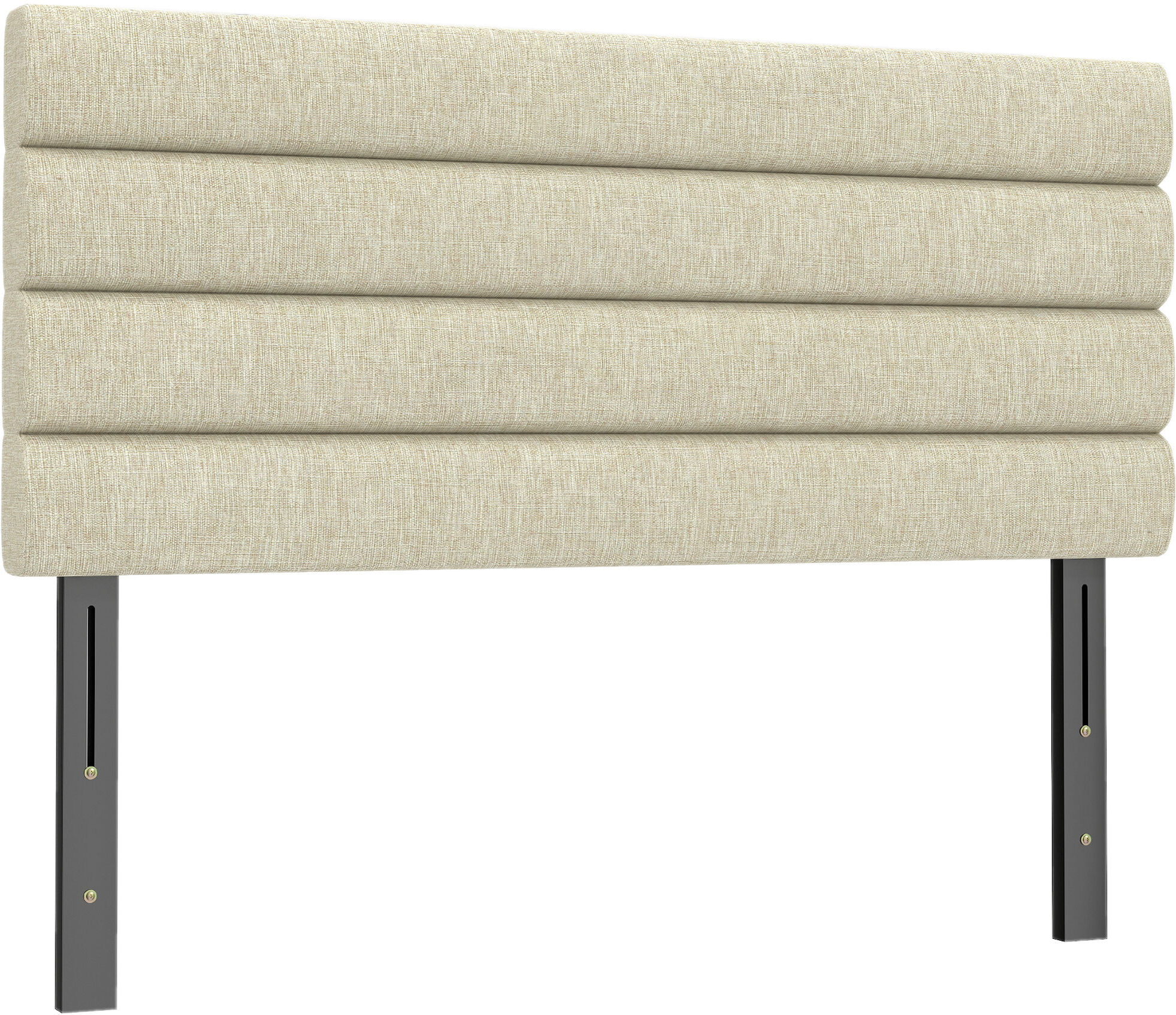 Homcom Testiera Letto Imbottita in Lino, Altezza Regolabile 3 Livelli da Fissare a Parete, 140x10x106-126 cm, Beige   Aosom Italy