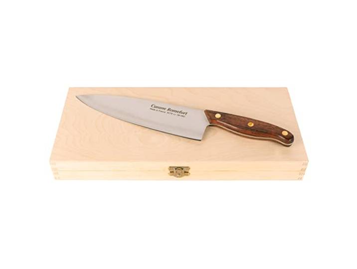 Cuisine Romefort Scharfes Carbonstahl XC75 Chefmesser 22cm Messer, Kochmesser mit Holzgriff Küchenmesser mit 58 Rockwell gehärtet (Carbonstahl XC75)