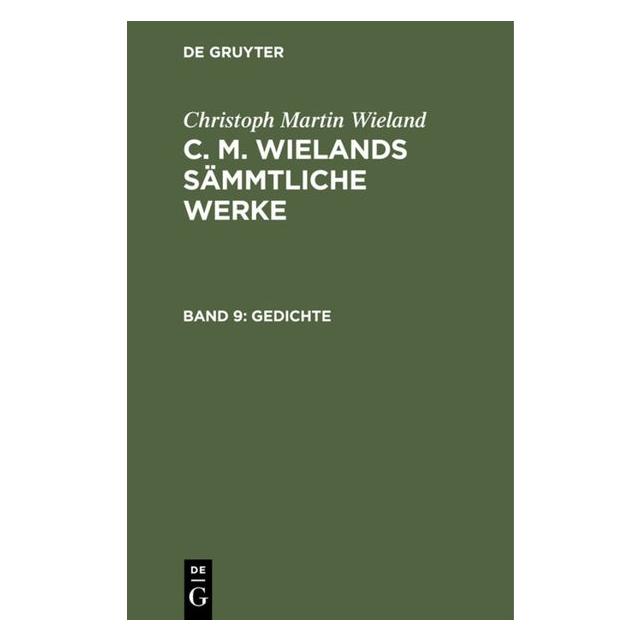 De Gruyter Wieland:Christoph Martin Wieland: C. M. (Deutsch, Hardcover, Christoph Martin Wieland) (67768867)