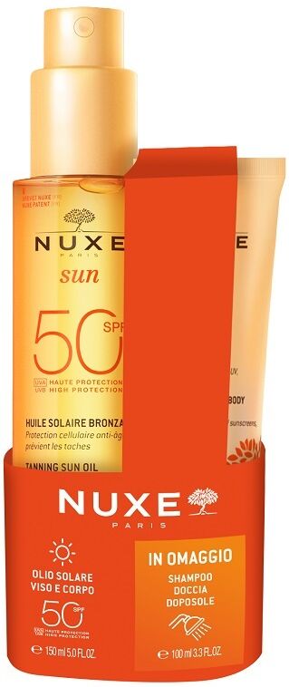Nuxe Sun Olio Spf50 150 Ml + Shampoo Doccia Doposole 100 Ml