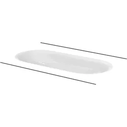 BetteComodo Unterbau-Waschtisch, ohne Hahnloch, ohne Überlauf, 774x380x120mm, A218-000, Farbe: Weiß