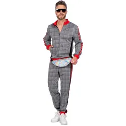 Metamorph Hipster Trainingsanzug grau-kariert (S)