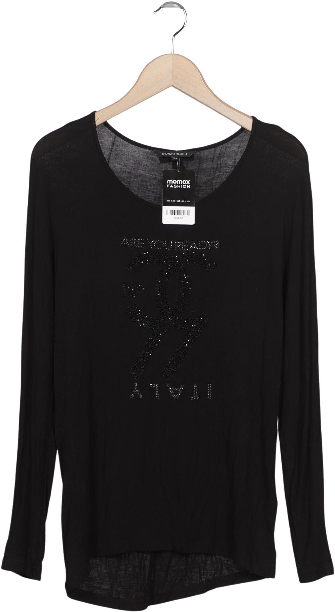 Silvian Heach Damen Langarmshirt, Schwarz, Gr. Xxs, Elasthan / Viskose - Second Hand