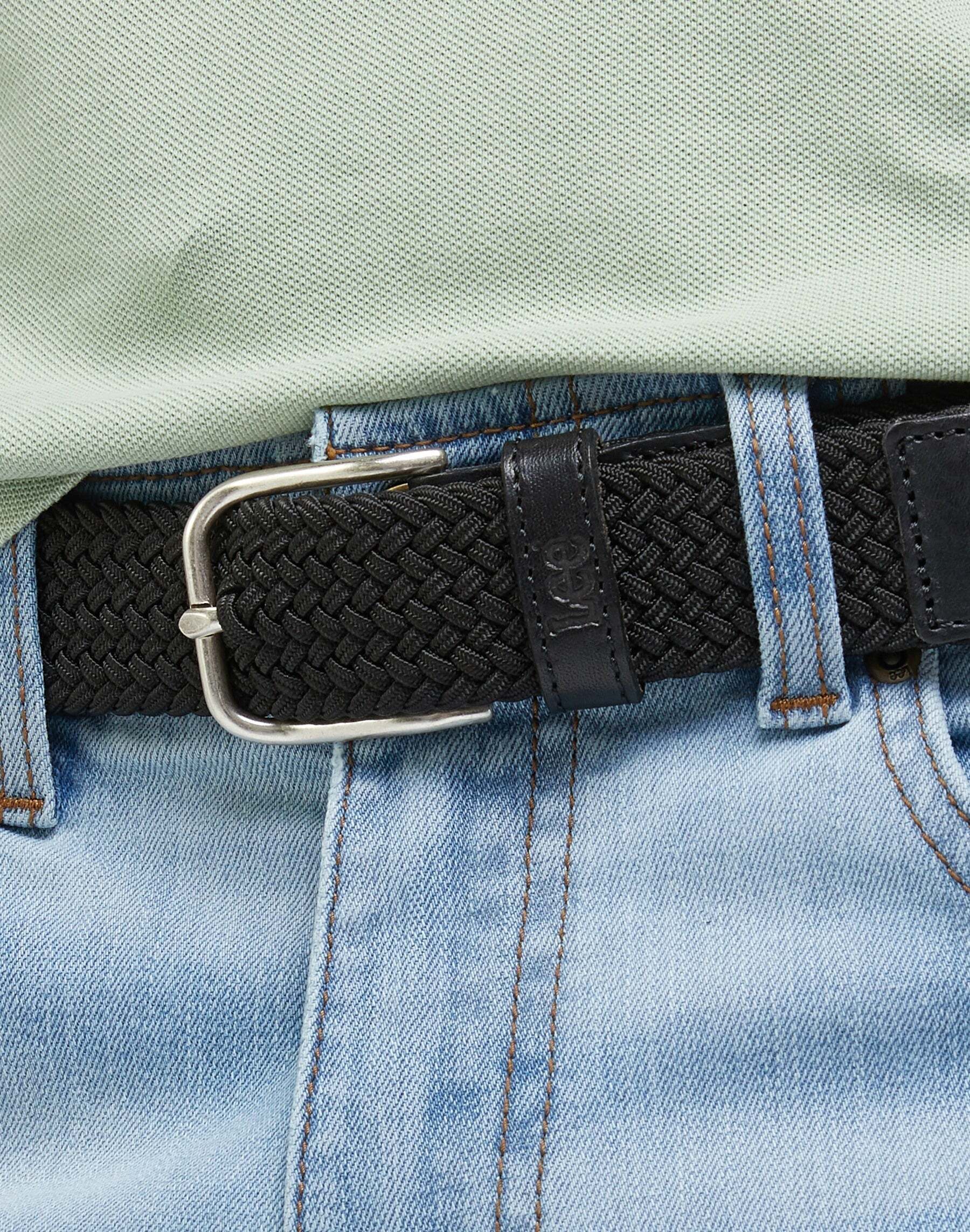 Hüftgürtel LEE "GürtelElasticWebbingBelt", Herren, Gr. 95, schwarz, Innenseite: 100% Polypropylen., Gürtel Hüftgürtel schwarz 95