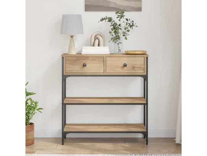 Magnifique Table console avec tiroir Chêne artisanal 72 5x25x75 cm - design polyvalent - pour maison - Marron 15.95 kg 2026_365634
