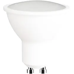 HWH LED Reflektorlampe, GU10, 6W 2700K 500lm 100°, Gehäuse weiß / diffus BLU-49017