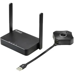 SpeaKa Professional Full HD kabelloses HDMI-Präsentationssystem (30 m), Wireless Transmitter, Schwarz