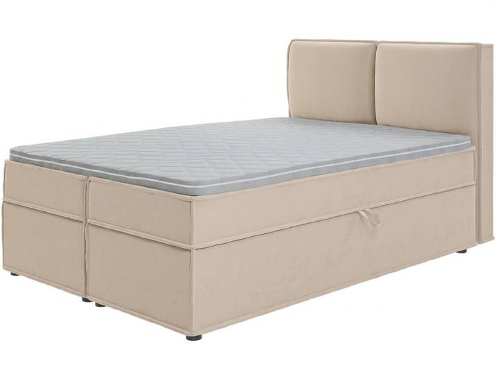 Xlmoebel Boxspringbett Beiges Boxspringbett mit Matratze und Stauraum für Ihr, Made in Europa