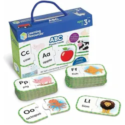Learning Resources ABC-Puzzlekarten, Vorbereitendes Lernen im Vorschulalter, Puzzles zur Eigenüberprüfung, ab 3 Jahren