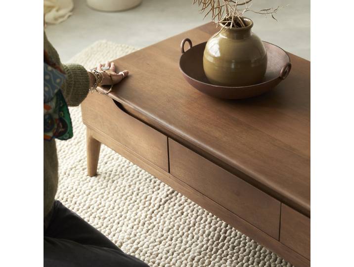 Couchtisch aus massivem Mangoholz Gabrielle - Braun