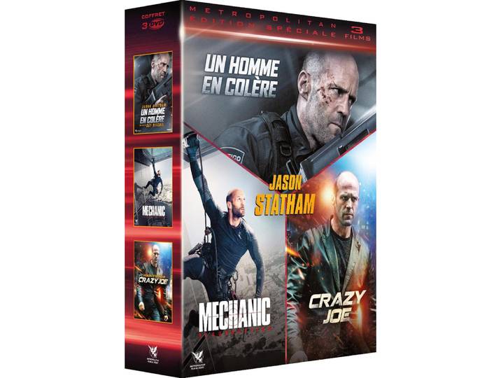 Jason Statham - 3 films : Crazy Joe + Mechanic : Resurrection + Un homme en colère