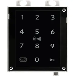 2N, Zutrittskontrolle, Multireader Access Unit 2.0 Touch Keypad & RFID Secured (Elektronische Zahlenkombination, Schlüsselkarte)