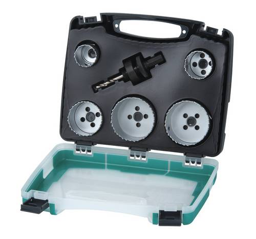 Wolfcraft 5422000 Lochsägen-Set 6teilig 25 mm, 35 mm, 43 mm, 54 mm, 83mm 1 Set
