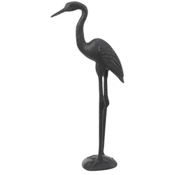 HOME STORY Deko Figur Kranich   ¦ schwarz ¦ Aluminium ¦ Maße (cm): B: 27 H: 60 T: 14.5