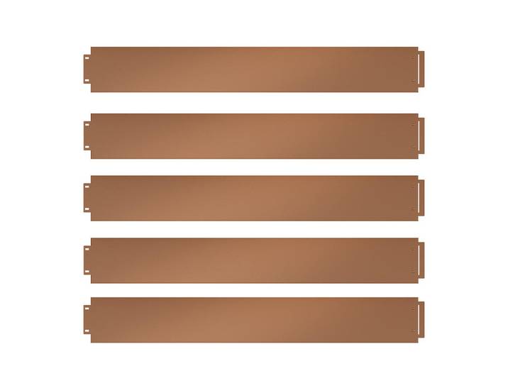 Vicco Rasenkante Braun 100 x 14 cm 25 Meter, Metall, Rechteckig, 100x14x0.7 cm, Gartenzubehör, Hochbeet