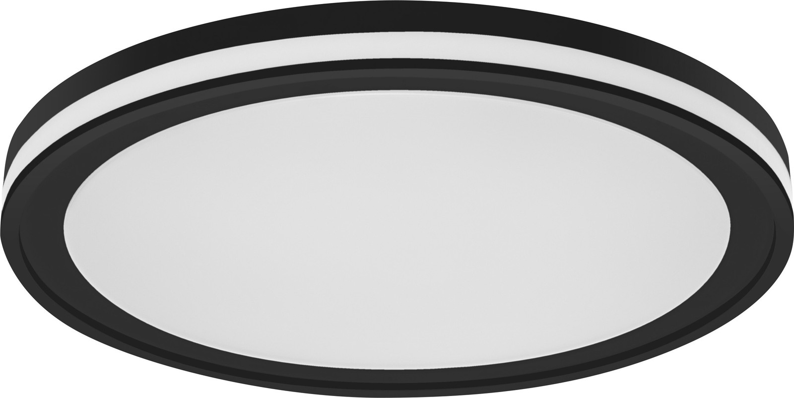 Ledvance Orbis Circle Smart+ WiFi LED-plafondlamp, zwart, Ø 46 cm, dimbaar, 28W, 2400 lumen, 3000-6500K