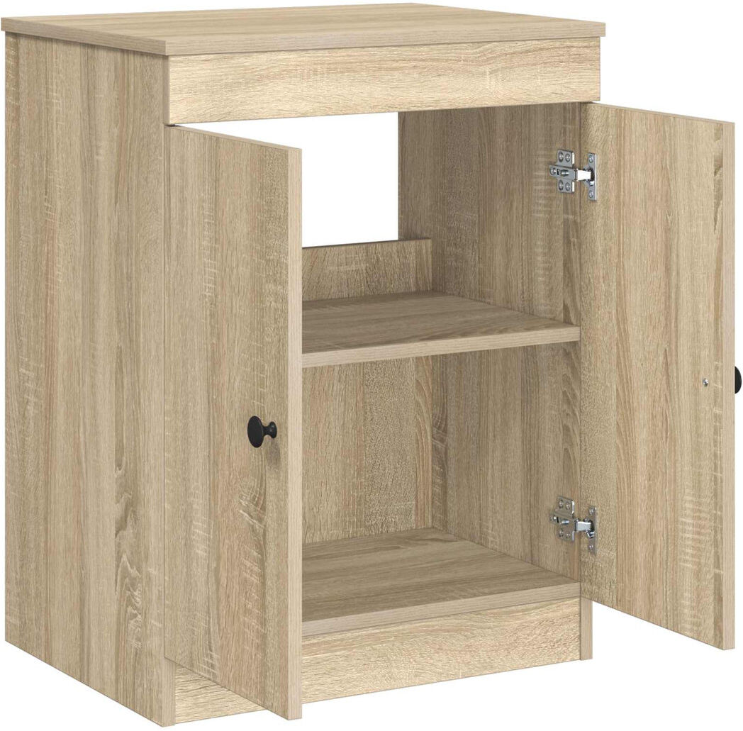 17 Stories 54 mm Single Double Bathroom Vanity Base Sonoma Oak 70cm H X 54cm W X 41cm D