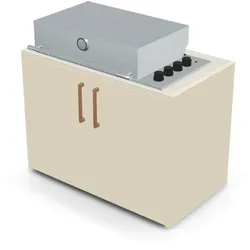 Brabura Box-Q 4-Brenner Edelstahl - Iron Frost / Perle Blanche / Holzgriff