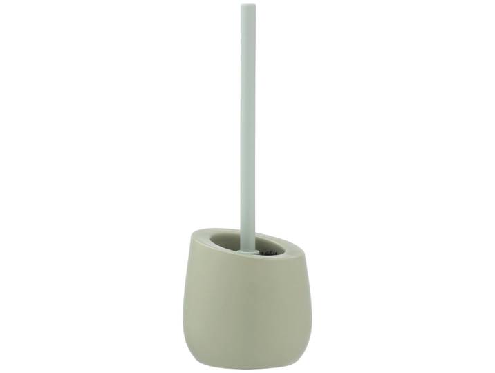 WC-Garnitur WENKO Badi , grün, H:38cm L:13,5cm Ø:13,5cm, Keramik, Reinigungsbürsten, WC-Garnitur, Keramik