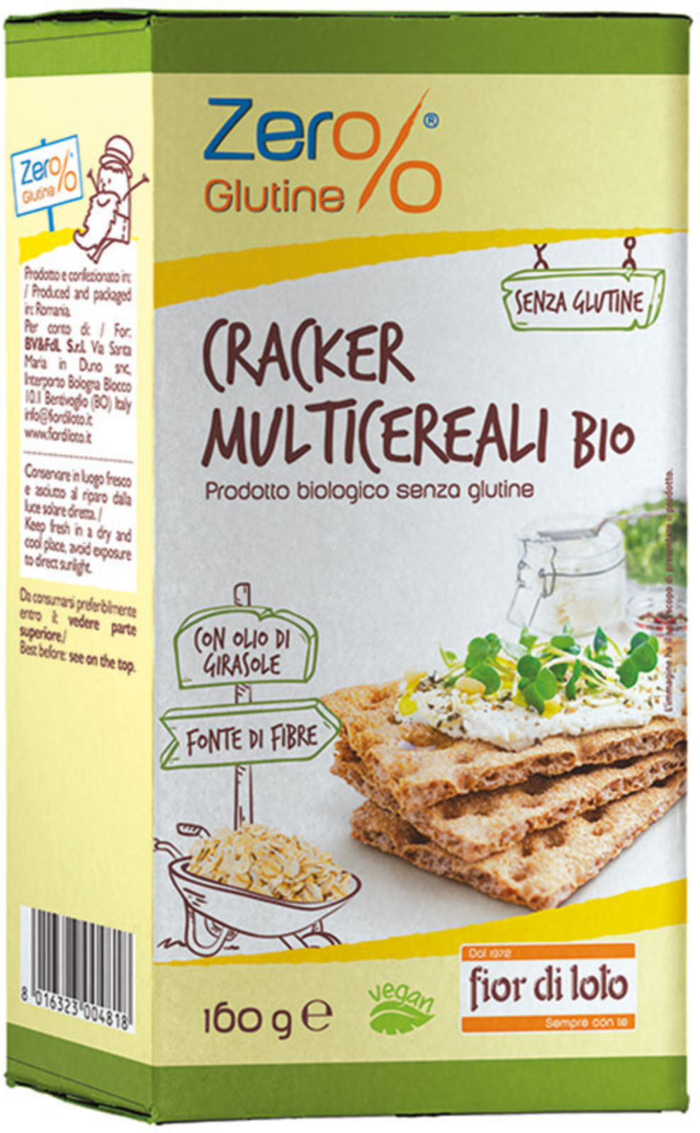 FIOR DI LOTO Crackers Multicereali 160 G 