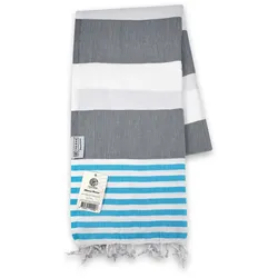 The One Towelling Hamam Handtuch 'Marine' Hamam Marine anthracite/turquoise one size