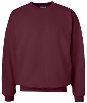 Hanes F260 Ultimate Cotton Crewneck Sweatshirt in Maroon size 2XL