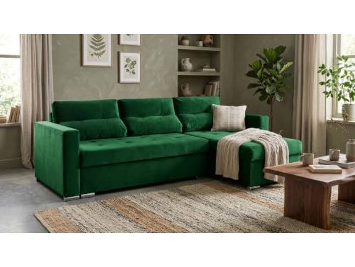 Family Meble Ecksofa Varius Royal Aura mit Schlaffunktion und 2 Bettkästen, Ecke rechts – Variante Royal 33