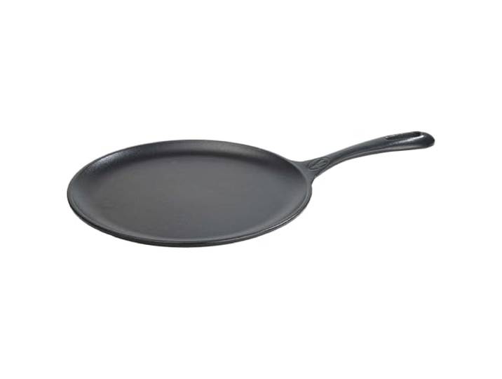VICTORIA Poêle à Griller Comal en Fonte Émaillée à Induction 26\,6cm pour Pizza\, Omelettes\, Feu\, Barbecue\, Four\, Vitrocéramique\, Cast Iron Skillet sans Toxicité et sans PTFE