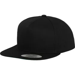 FLEXFIT Unisex 5-Panel Snapback Kappe Flache Cap 6007 black one size