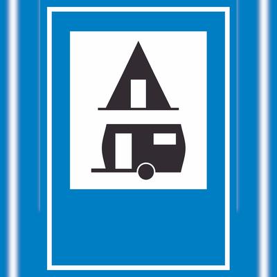 HB-Druck Campingplatz Schild A3 Rückseite selbstklebend