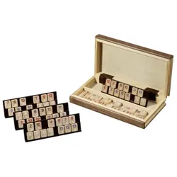 Philos Rummy Kassette in Buchform Holz
