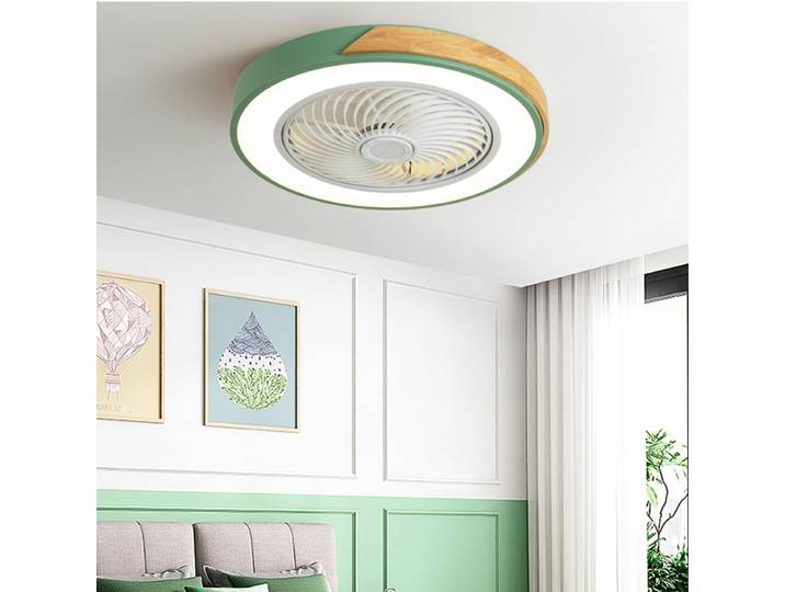 Ventilateur de plafond en bois nordique ventilateurs de plafond intelligents avec lumière pour salon salle à manger réversible 6 vitesses 50CM ventilateurs lumière