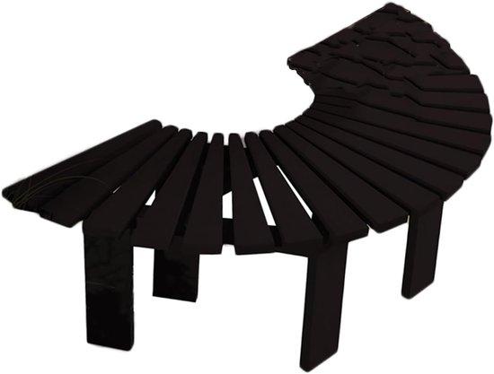 Famanu Boombank Halbrund - Wetterfest und Anpassbar - 120 x 65 x 10 cm - Schwarz