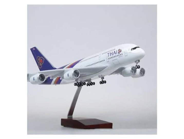 BYAMBD Aerobatic Flugzeug A380-800 1/160 Flugzeug 45 cm Flugzeugmodell Thai Airways Flugzeug Spielzeug Für Sammlung Geschenk