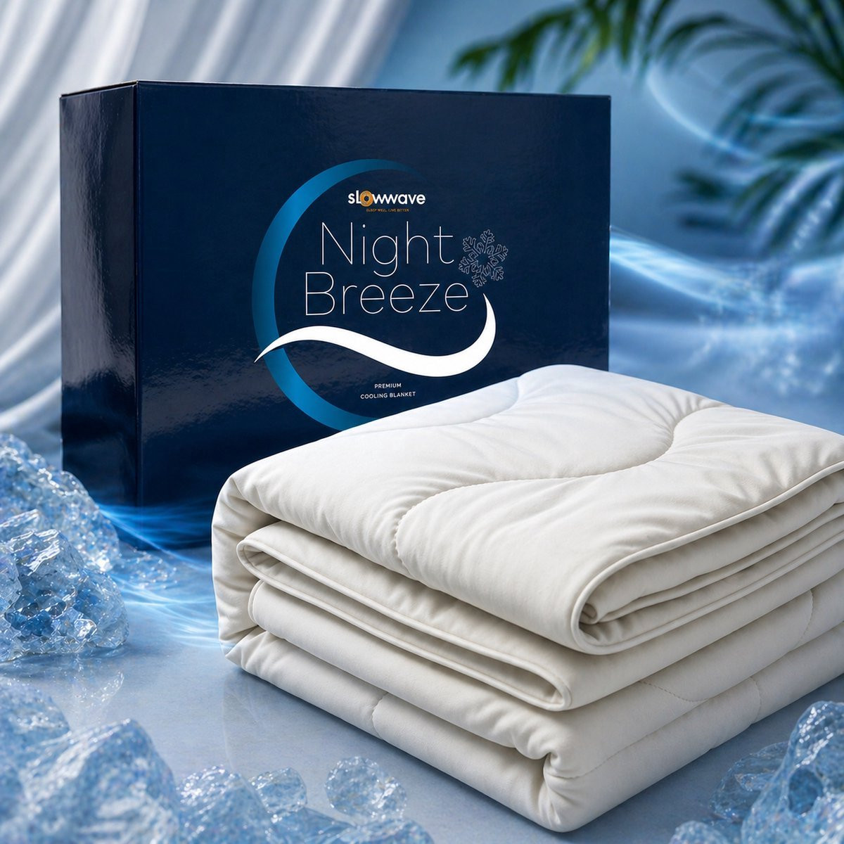Slowwave NightBreeze Cooling Blanket - Verkoelende deken - Off-white - 200 x 220 cm