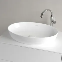 Villeroy & Boch Artis Aufsatzwaschtisch  ohne Hahnloch,ohne überlauf, Stone White CeramicPlus