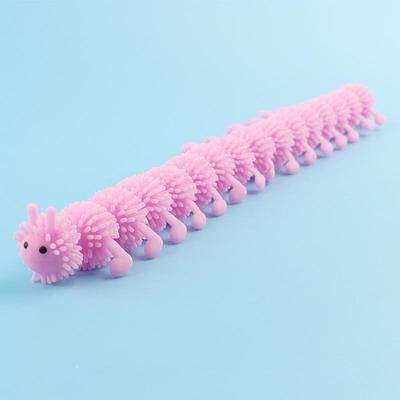 Snug & Styled Caterpillar Stretch Decompression Toy For Kids Sensory Fidget Play pink