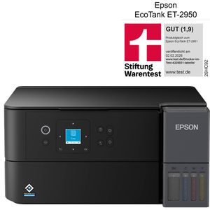 Epson Multifunktionsgerät EcoTank ET-2950, 50 Cashback, Kopierer, Scanner, Tintenstrahldrucker