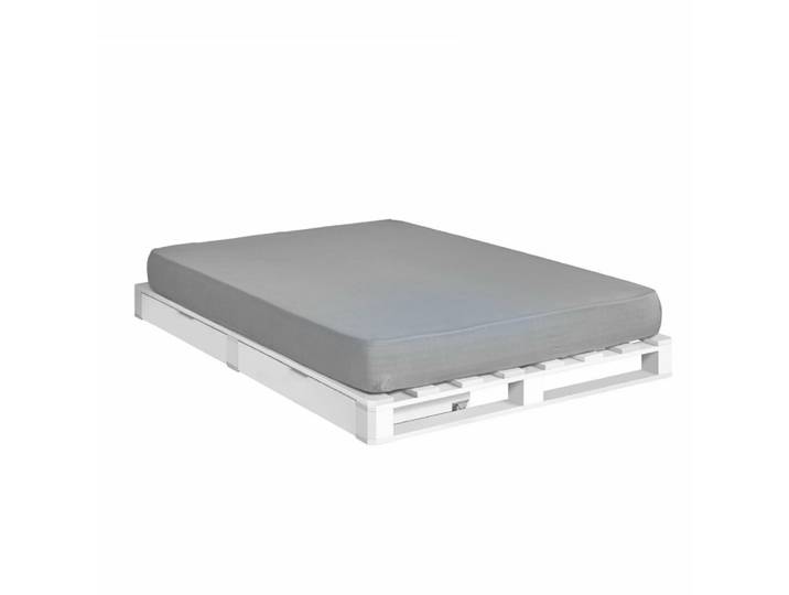Lit palette bois massif blanc 140x200 cm
