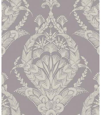 A-Street Prints Arlie Lavender Botanical Damask Wallpaper