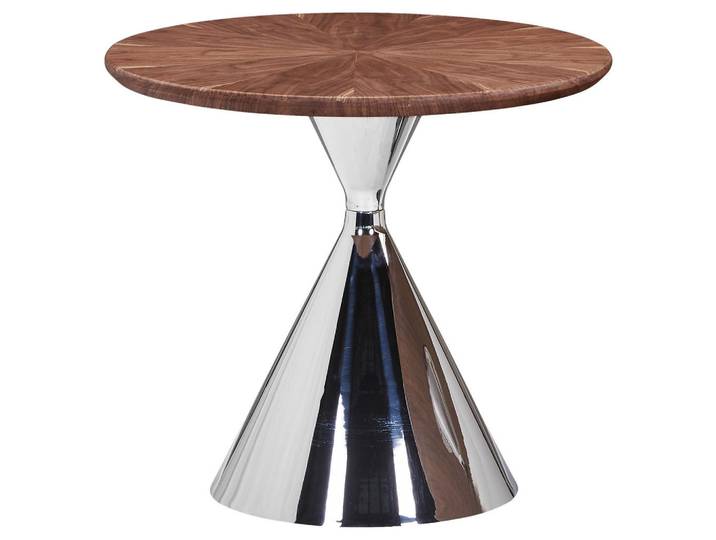 Novel Couchtisch Ligneo, Walnuss, Holz, Metall, Walnuss, furniert, rund, konisch, 60x54x60 cm, Wohnzimmer, Wohnzimmertische, Couchtische, Couchtische Metall