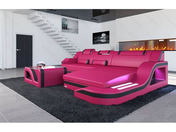 Ecksofa Palermo L-Form in Leder