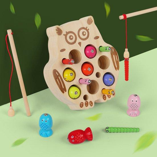UHU Houten magnetisch visspel voor kinderen in natuurlijke kleuren