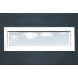 Weka Zusatzfenster feststehend B 125 x H 40 cm, Echtglas-Weiß