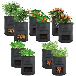 Casativo, Pflanzen Zubehör, Pflanzen-Wachstumssäcke, 10er-Set (20 cm)