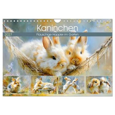 Kaninchen. Flauschige Hoppler im Garten (Wandkalender 2027 DIN A4 quer), CALVENDO Monatskalender